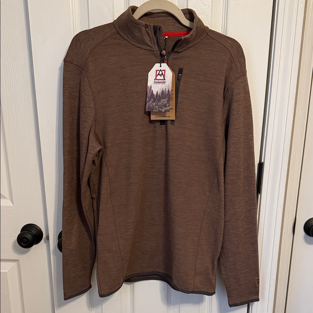 Brand New Men’s Brown Quarter-Zip Pullover